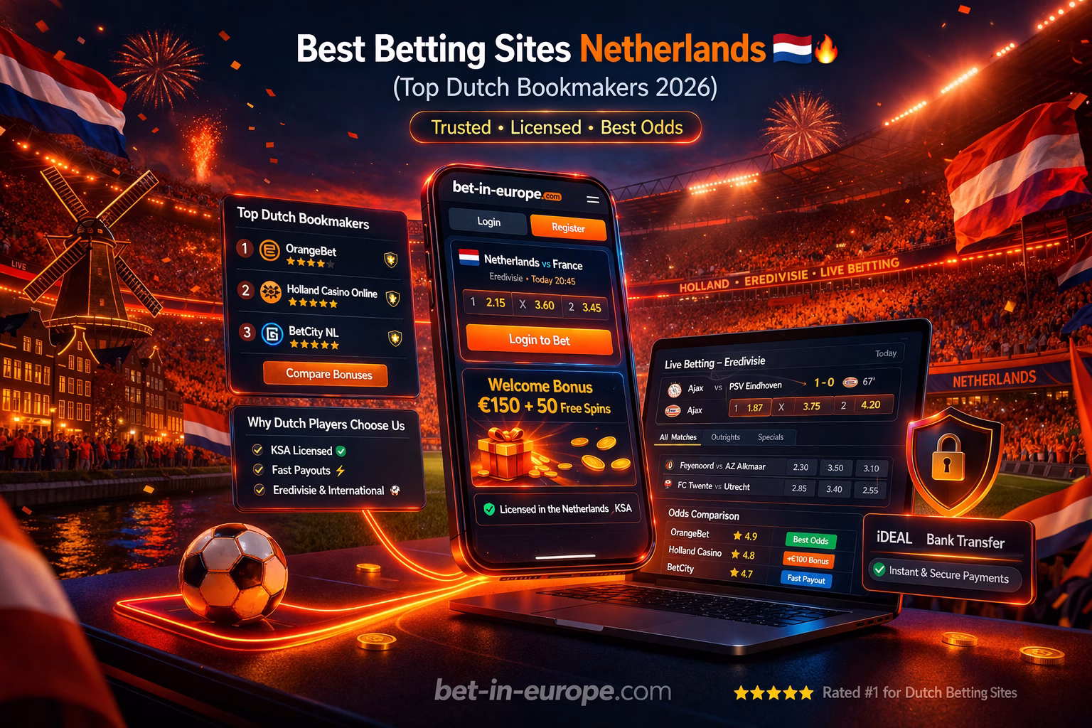 Best Betting Sites Netherlands NL (Top Dutch Bookmakers 2026)