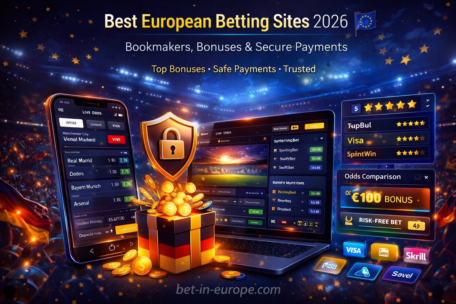 European Betting Sites 2026 EU Best Bookmakers, Free Bets & Secure Payments